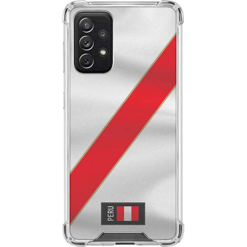 Peru Soccer Flag Galaxy A72 5G Clear Case